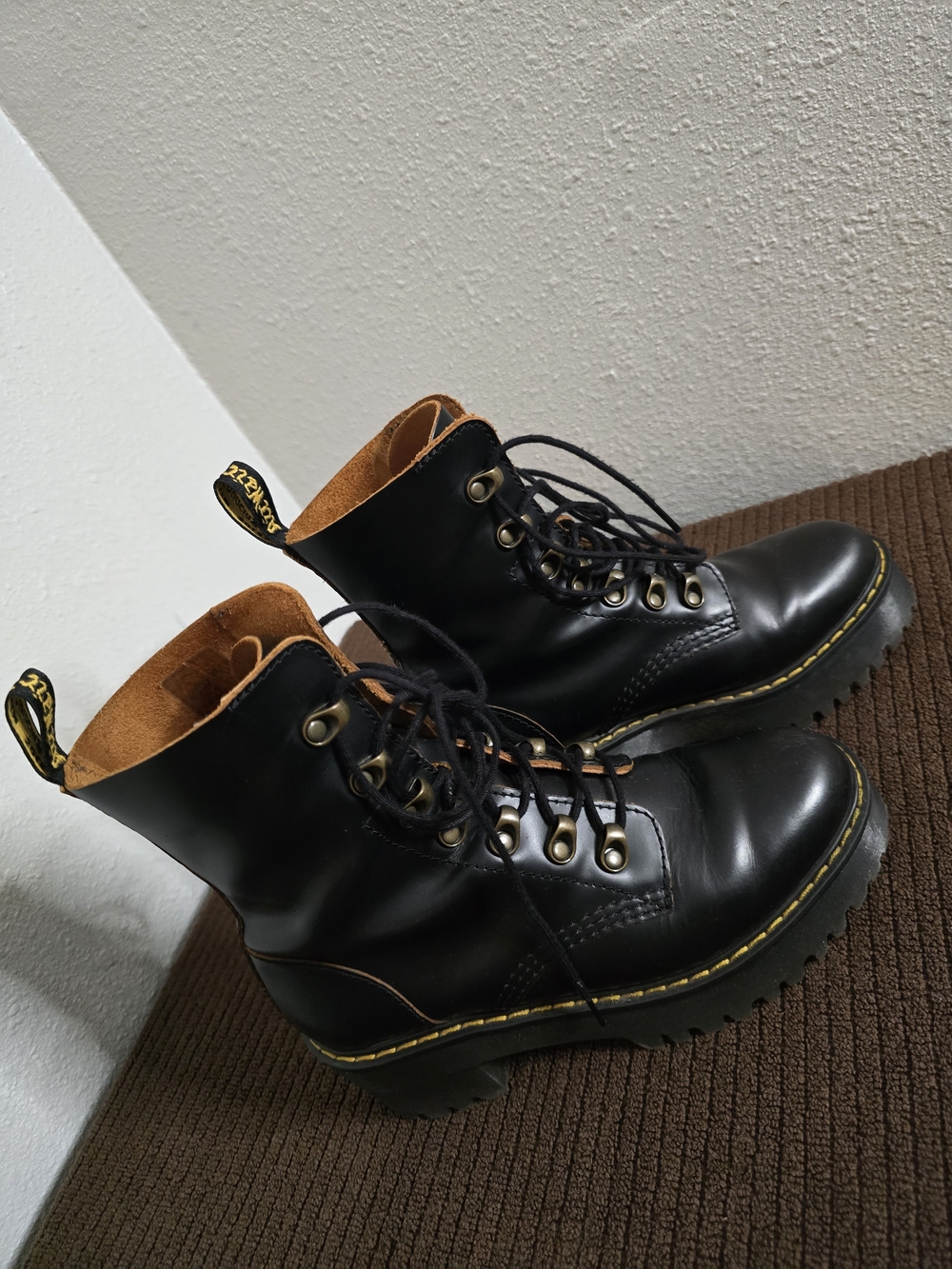 Black Women’s Lace-Up Leather Combat Boots